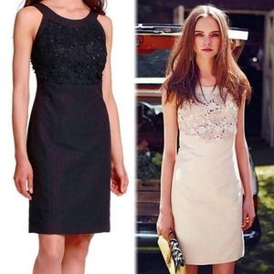 Anthropologie 9H15 STCL Black Floral Applique Dress